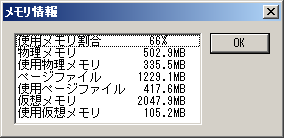 メモリ情報