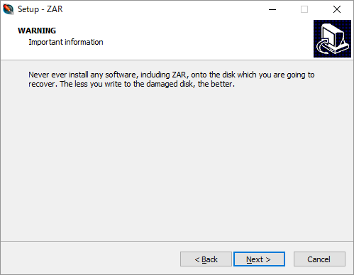 インストール - Warning