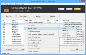 NoVirusThanks File Governor のスクリーンショット