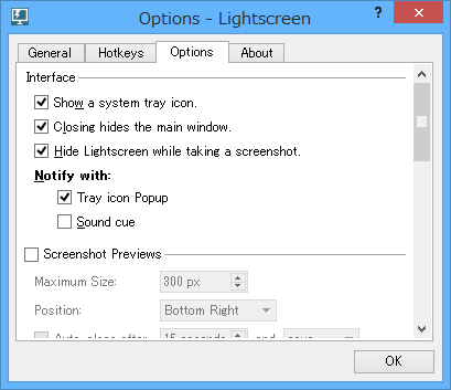 Options（オプション）- Options（オプション）