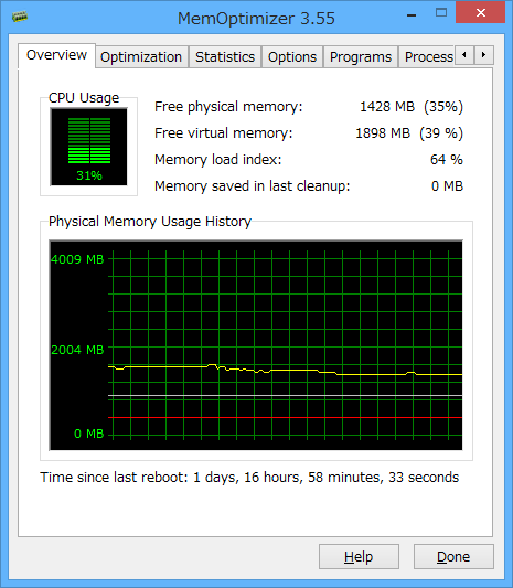 Memoptimizerの評価 使い方 フリーソフト100