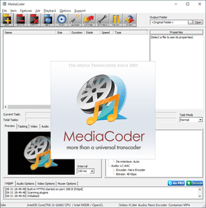 MediaCoder のスクリーンショット