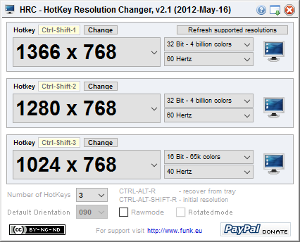 Hrc Hotkey Resolution Changerの評価 使い方 フリーソフト100