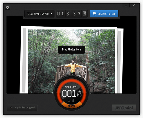 JPEGmini のスクリーンショット