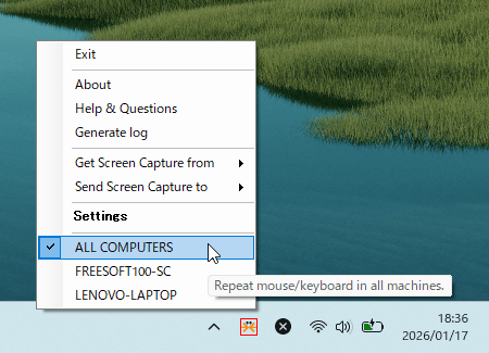 ファイルのドラッグ＆ドロップで転送