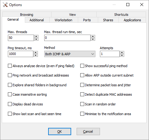 Softperfect Network Scannerのスクリーンショット フリーソフト100