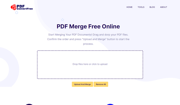 PDF Merger Free Online のスクリーンショット