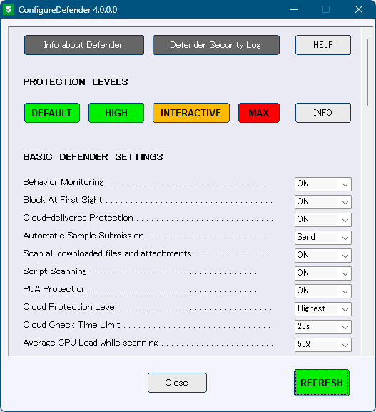 Configuredefenderの評価 使い方 フリーソフト100