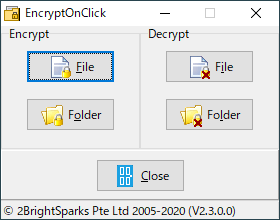 EncryptOnClick - メイン画面