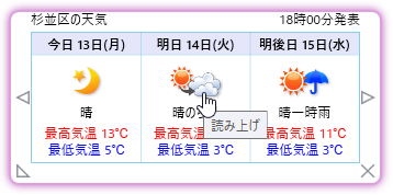 お天気状況の評価 使い方 フリーソフト100