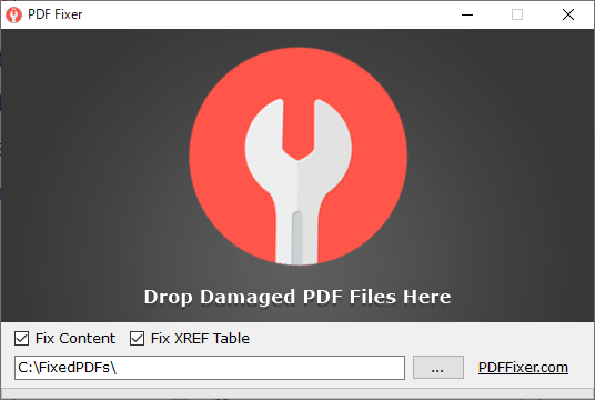 PDF Fixer - メイン画面