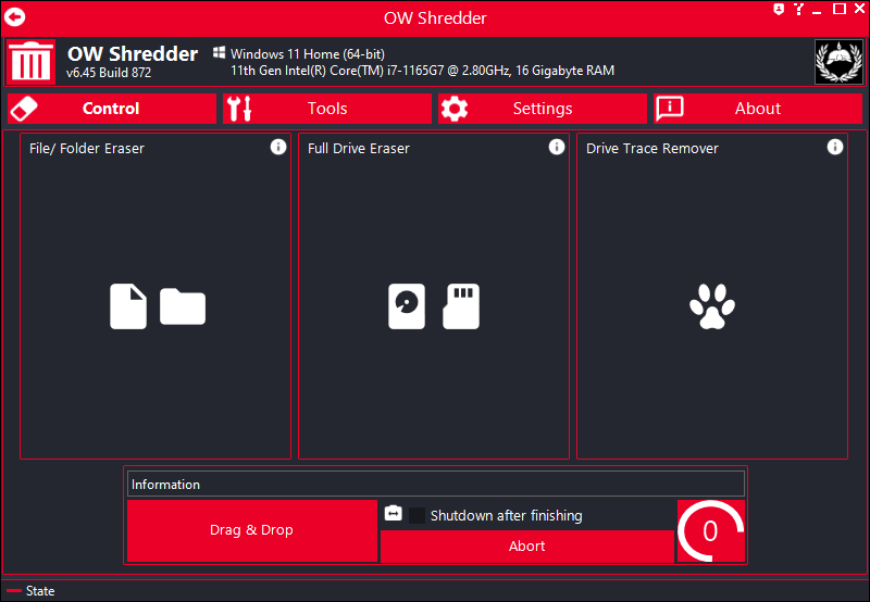 OW Shredder のスクリーンショット