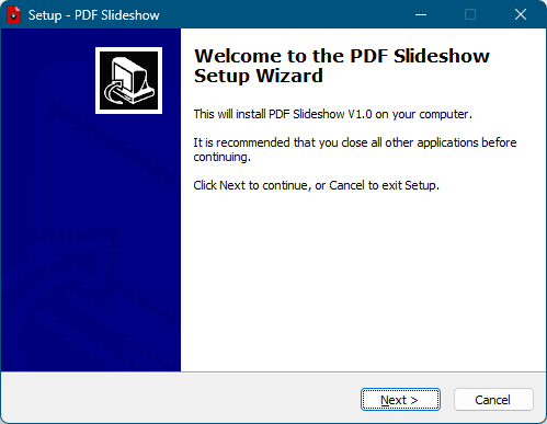 PDF Slideshow - インストール