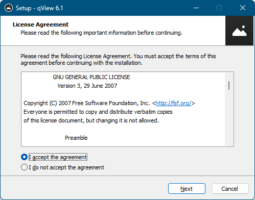 インストール - License Agreement