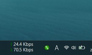 Net Speed Meter をタスクバーに表示