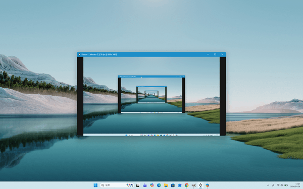 同じディスプレイを表示すると入れ子構造に